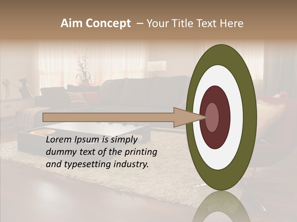 Men Living Furniture PowerPoint Template