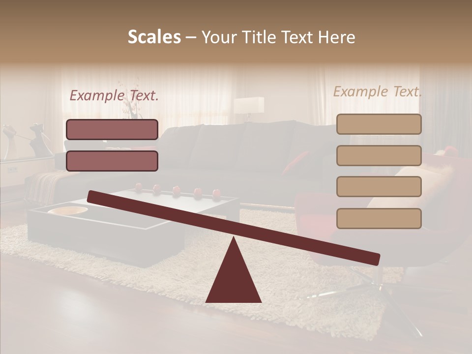 Men Living Furniture PowerPoint Template