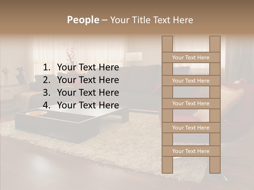 Men Living Furniture PowerPoint Template