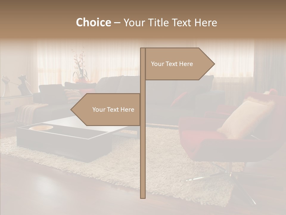 Men Living Furniture PowerPoint Template