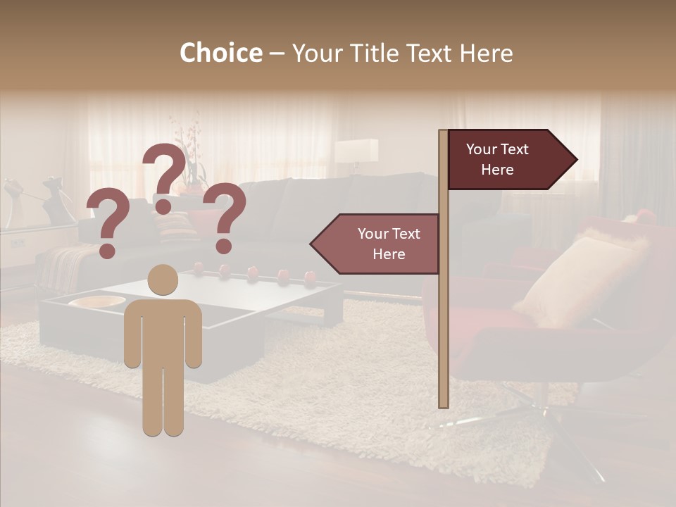 Men Living Furniture PowerPoint Template
