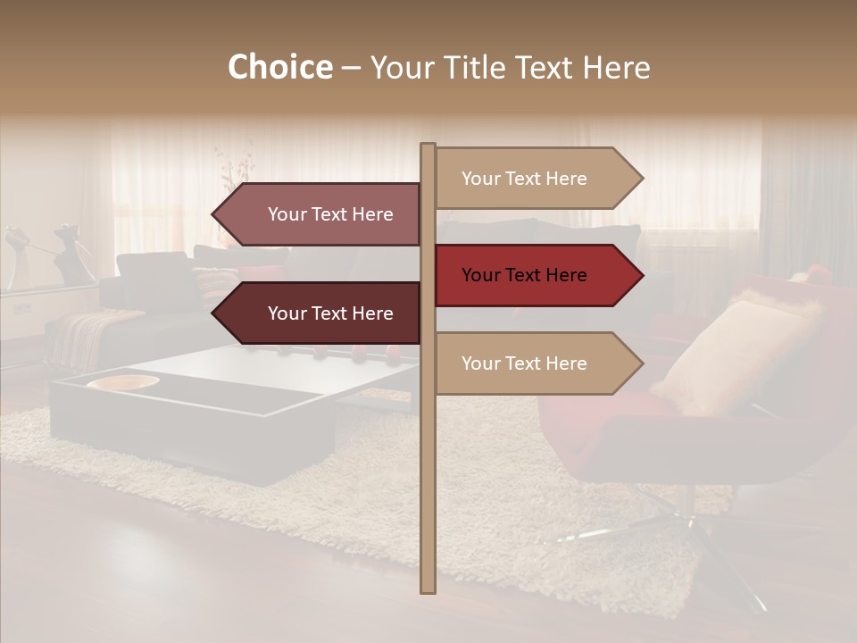 Men Living Furniture PowerPoint Template