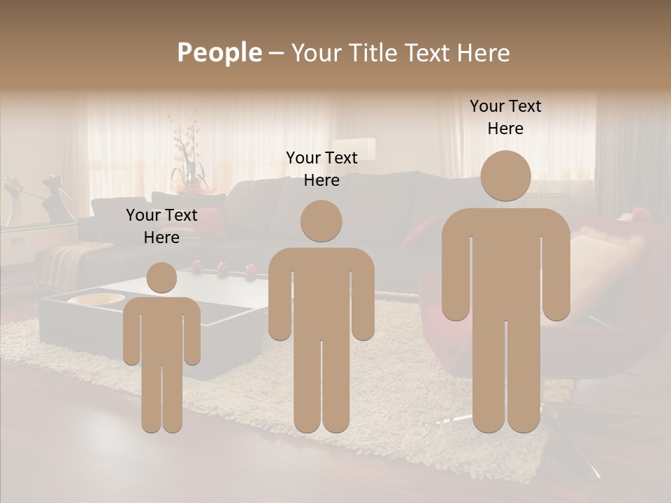 Men Living Furniture PowerPoint Template