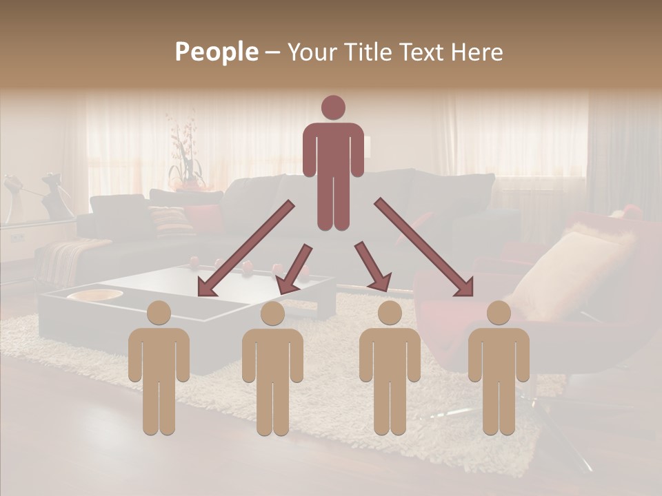 Men Living Furniture PowerPoint Template