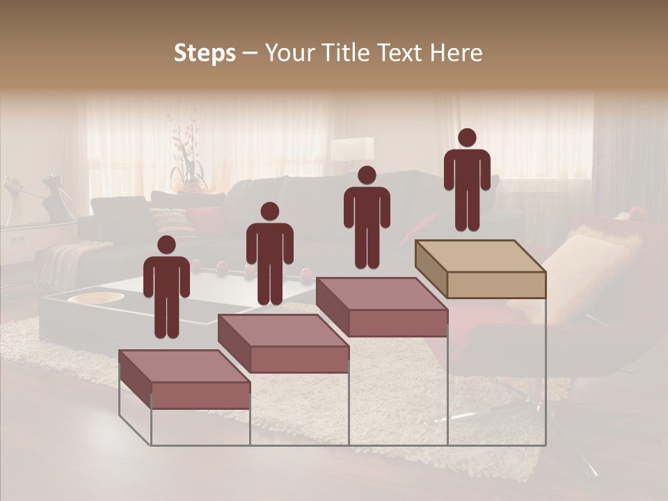 Men Living Furniture PowerPoint Template