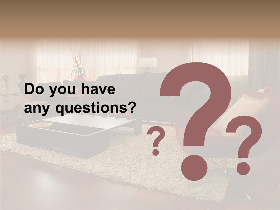 Men Living Furniture PowerPoint Template