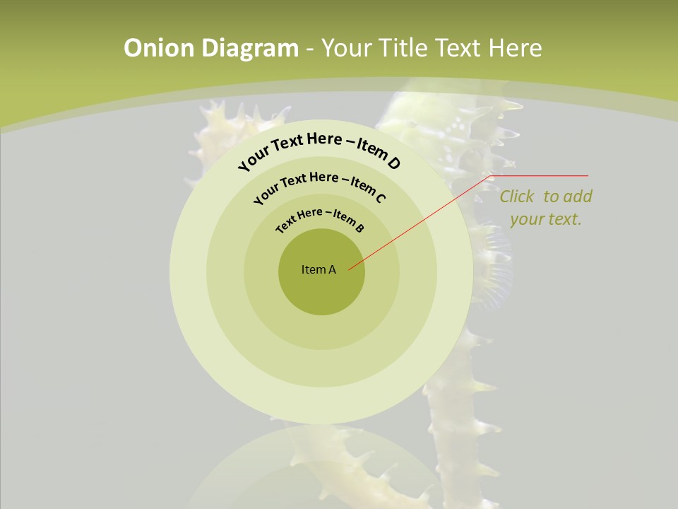 A Sea Horse On A Blue And Green Background PowerPoint Template