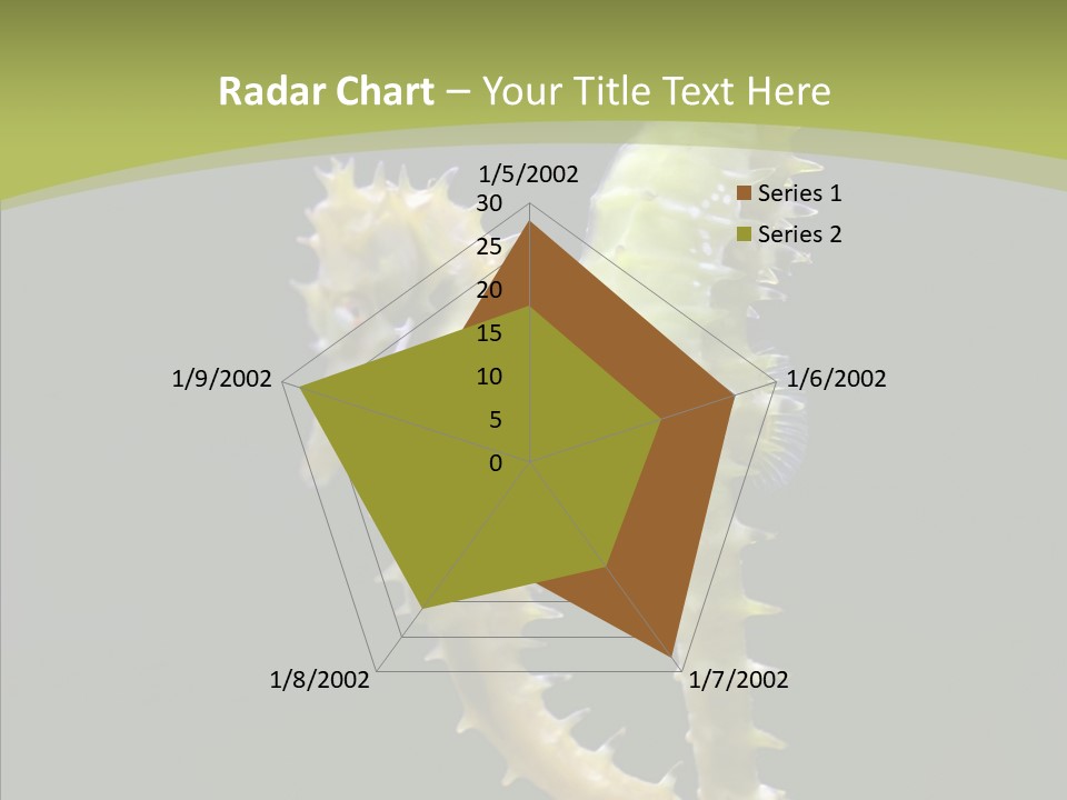 A Sea Horse On A Blue And Green Background PowerPoint Template