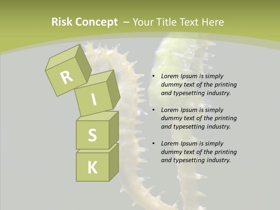 A Sea Horse On A Blue And Green Background PowerPoint Template