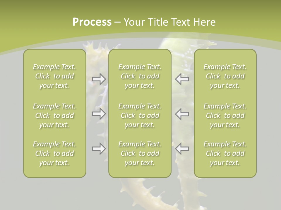 A Sea Horse On A Blue And Green Background PowerPoint Template