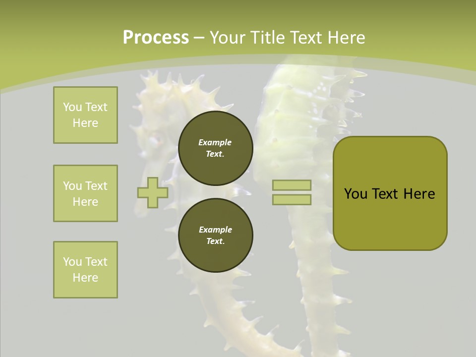 A Sea Horse On A Blue And Green Background PowerPoint Template