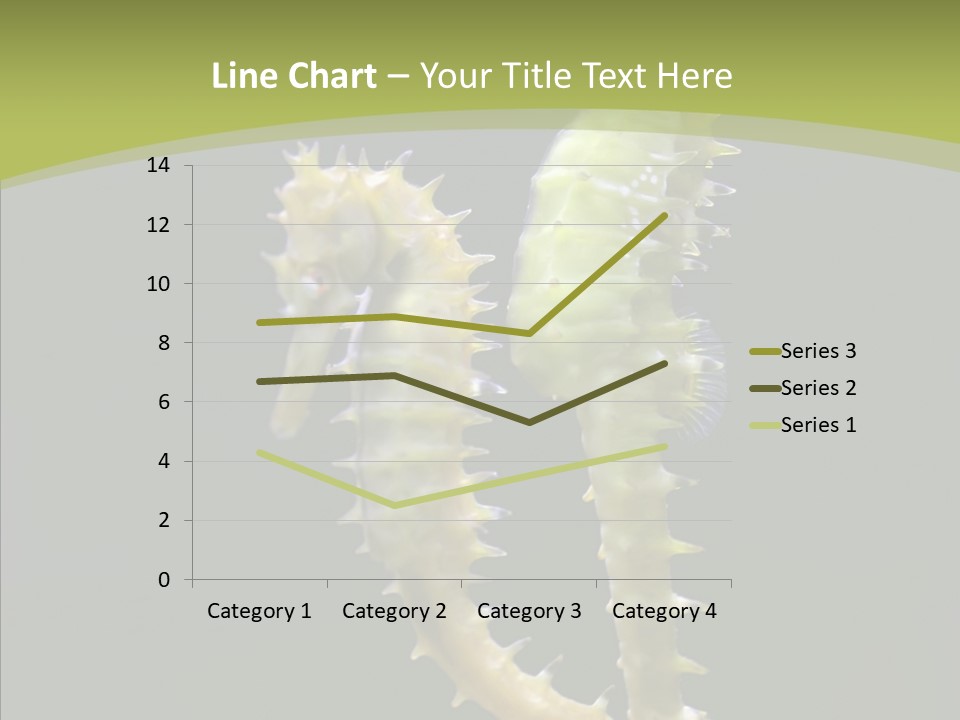 A Sea Horse On A Blue And Green Background PowerPoint Template
