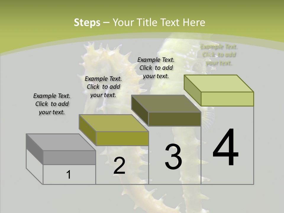 A Sea Horse On A Blue And Green Background PowerPoint Template