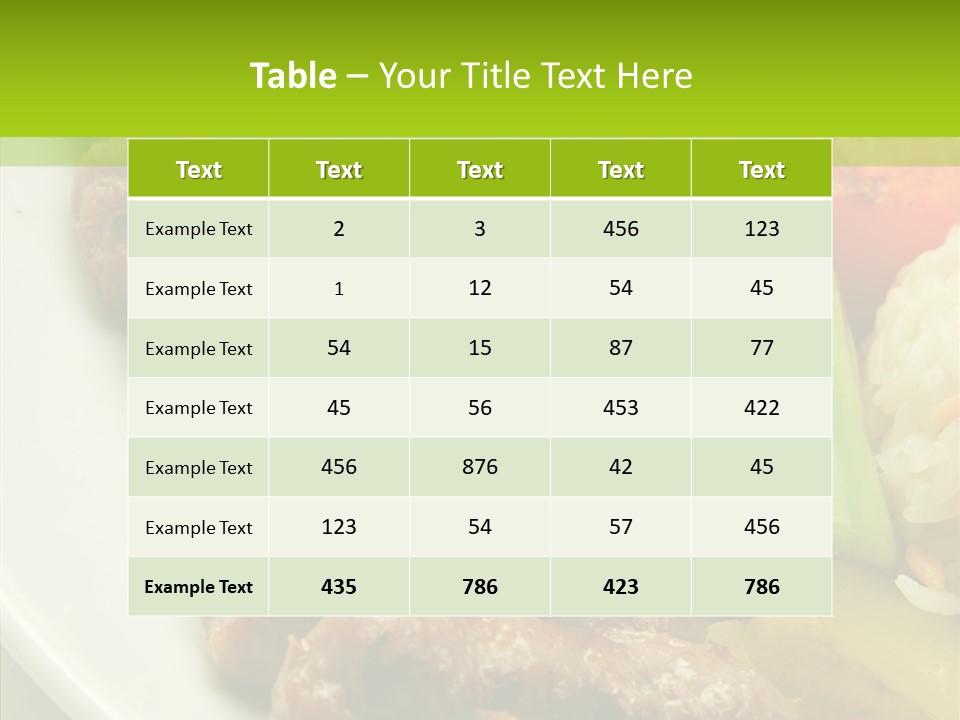 Salad Pepper Meal PowerPoint Template