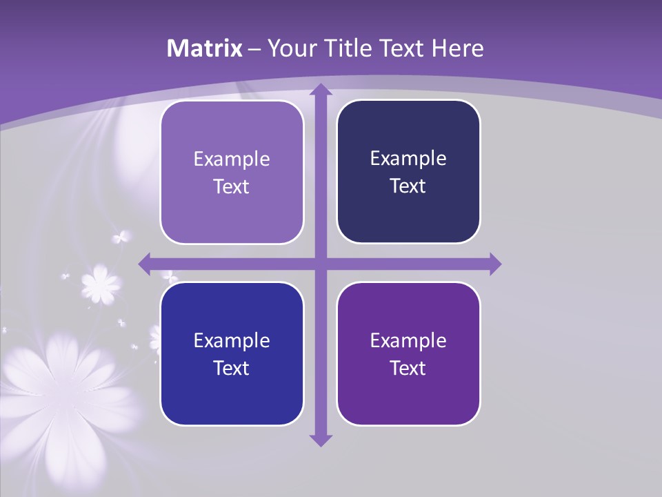 Flora Decoration Black PowerPoint Template