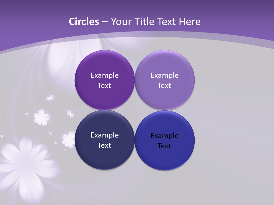 Flora Decoration Black PowerPoint Template