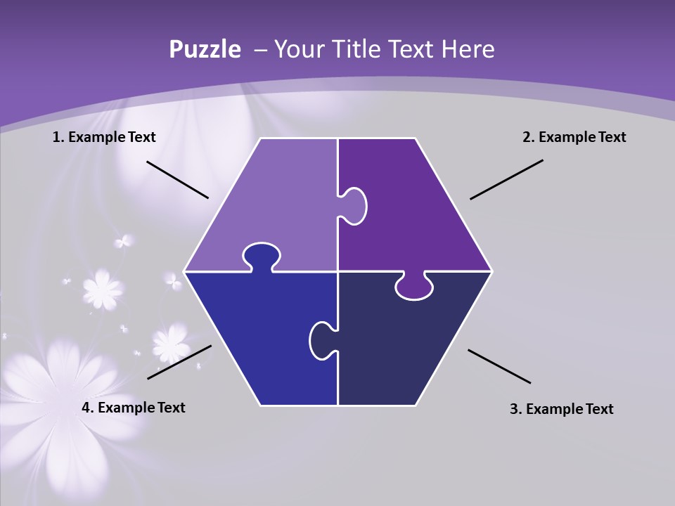 Flora Decoration Black PowerPoint Template