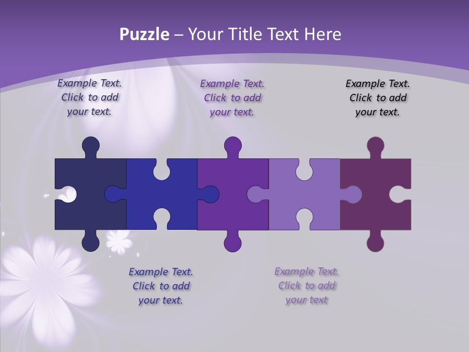 Flora Decoration Black PowerPoint Template