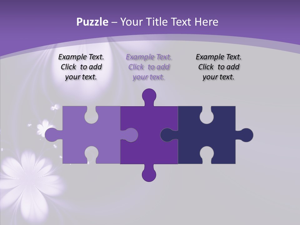 Flora Decoration Black PowerPoint Template