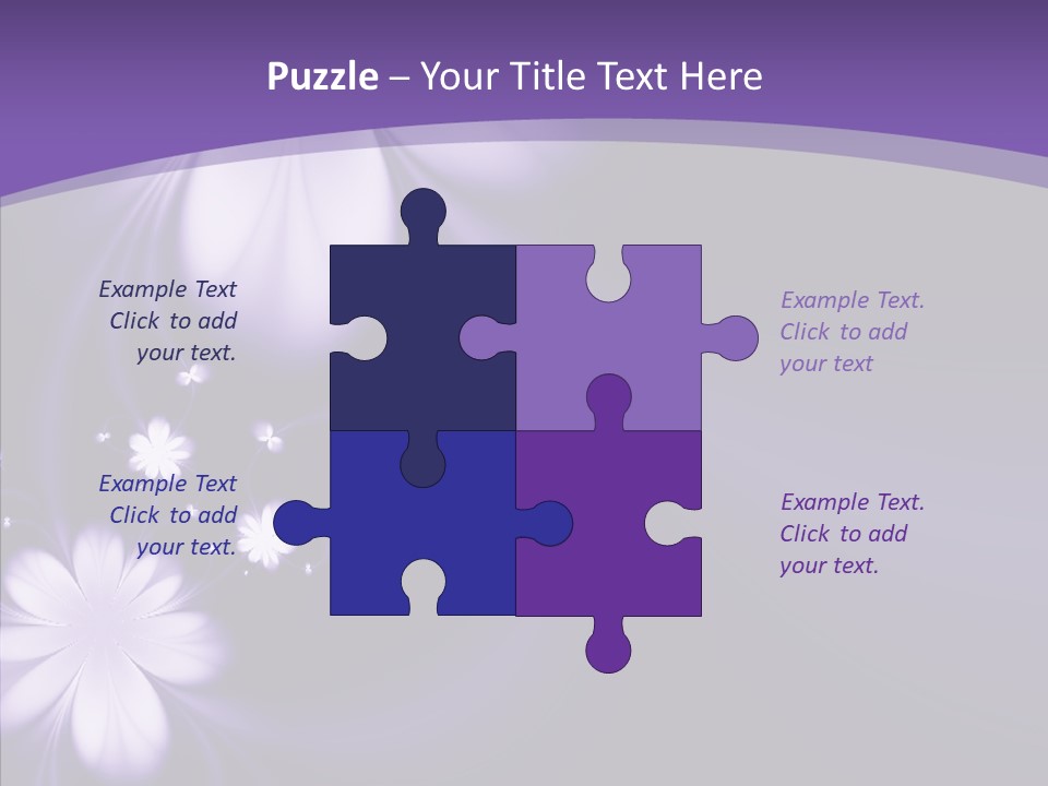 Flora Decoration Black PowerPoint Template