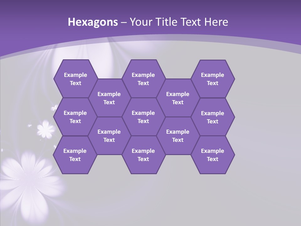 Flora Decoration Black PowerPoint Template