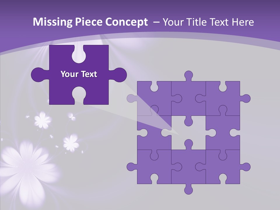 Flora Decoration Black PowerPoint Template