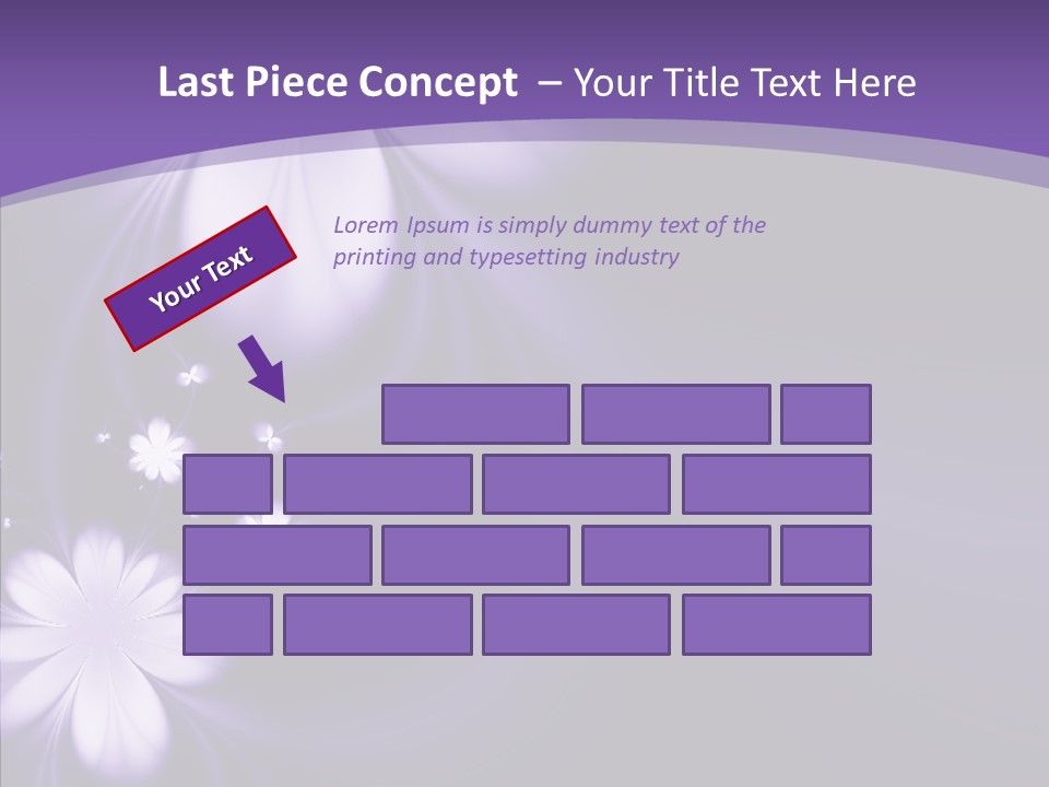 Flora Decoration Black PowerPoint Template