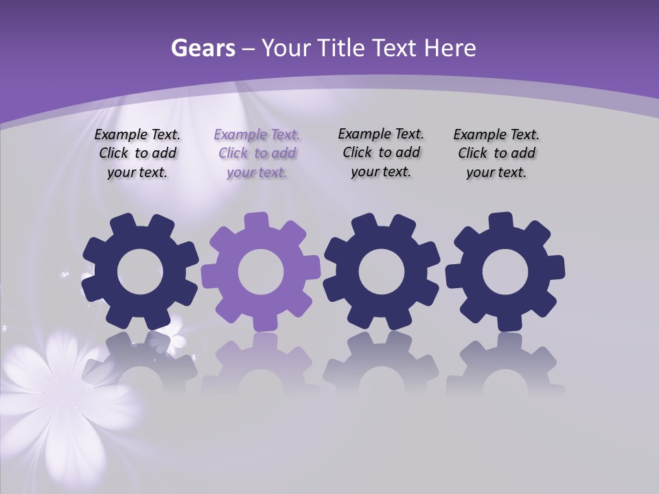 Flora Decoration Black PowerPoint Template