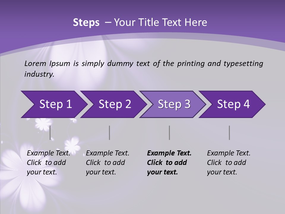 Flora Decoration Black PowerPoint Template
