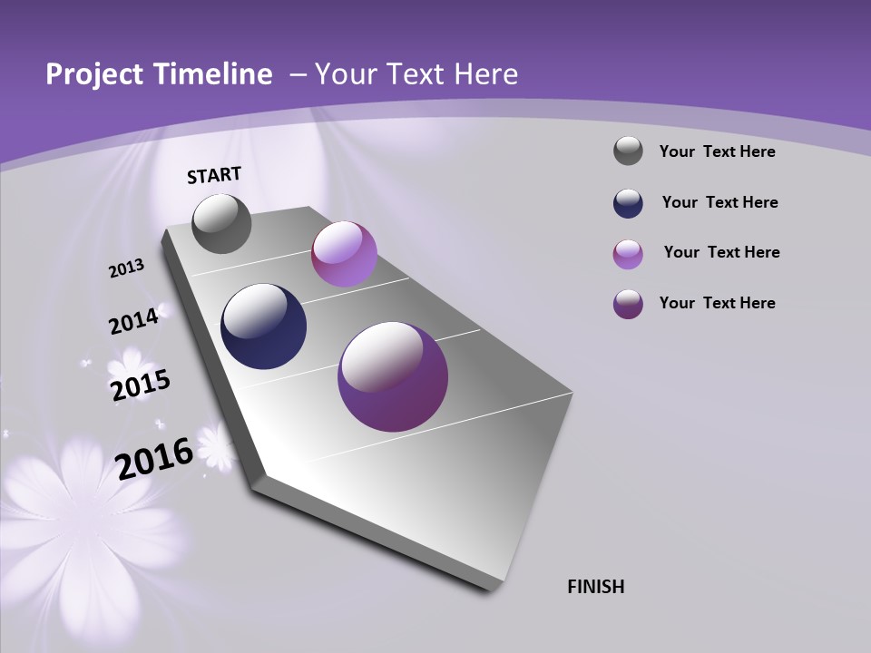Flora Decoration Black PowerPoint Template