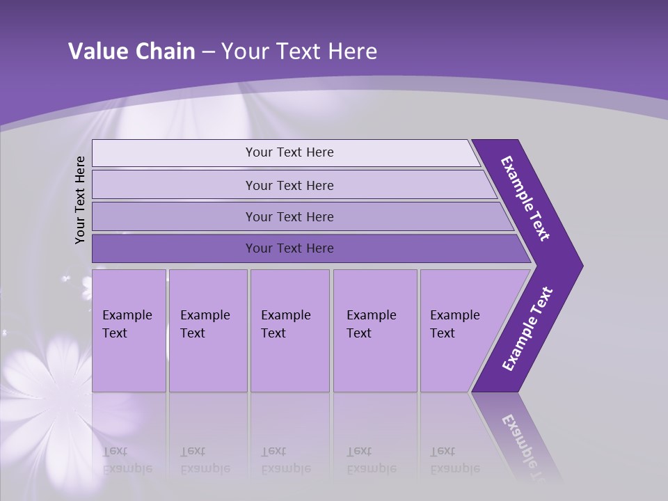 Flora Decoration Black PowerPoint Template