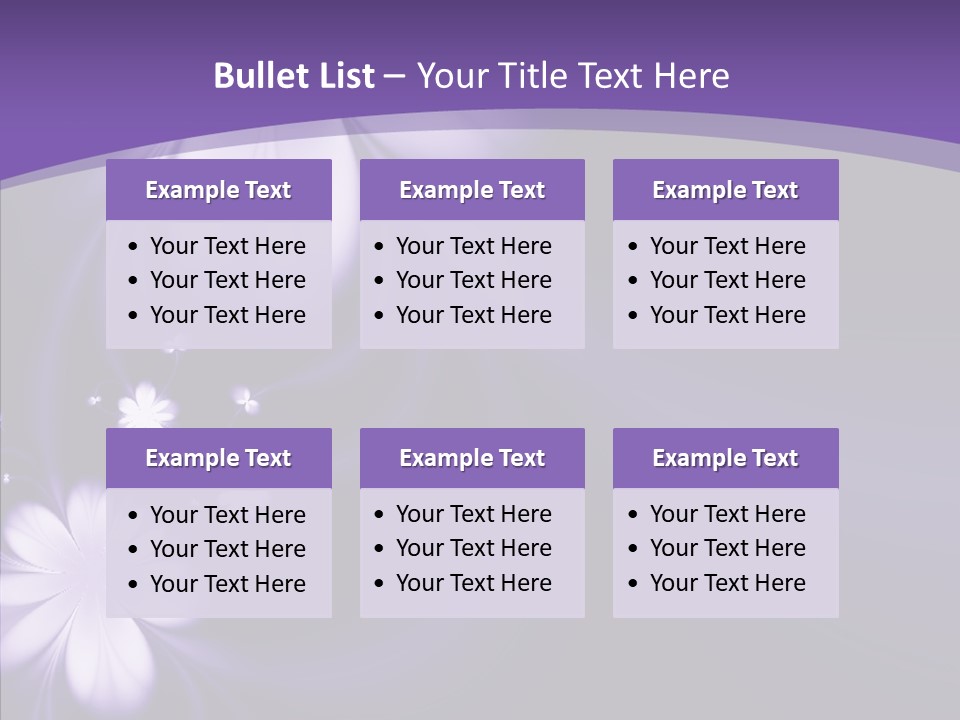 Flora Decoration Black PowerPoint Template