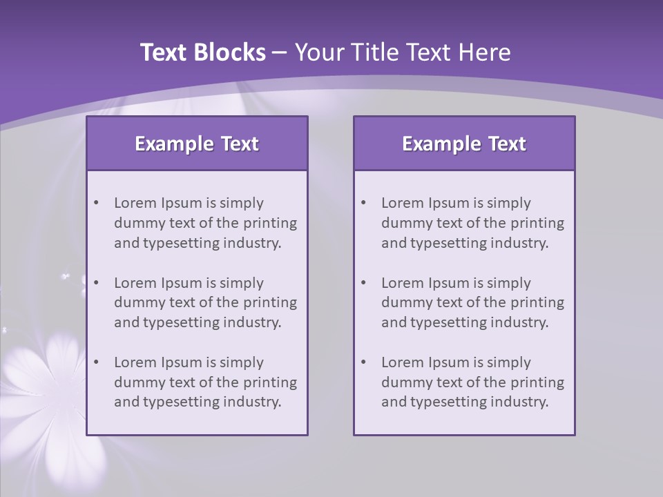 Flora Decoration Black PowerPoint Template