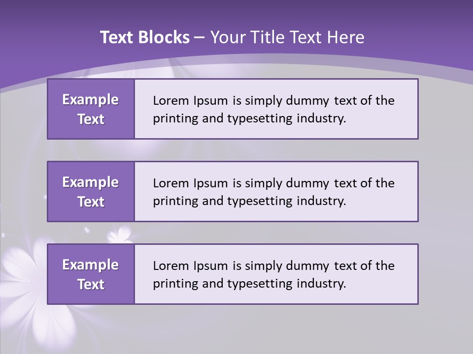 Flora Decoration Black PowerPoint Template