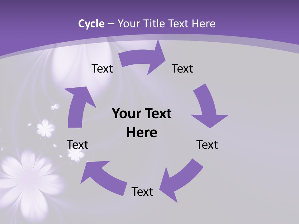 Flora Decoration Black PowerPoint Template