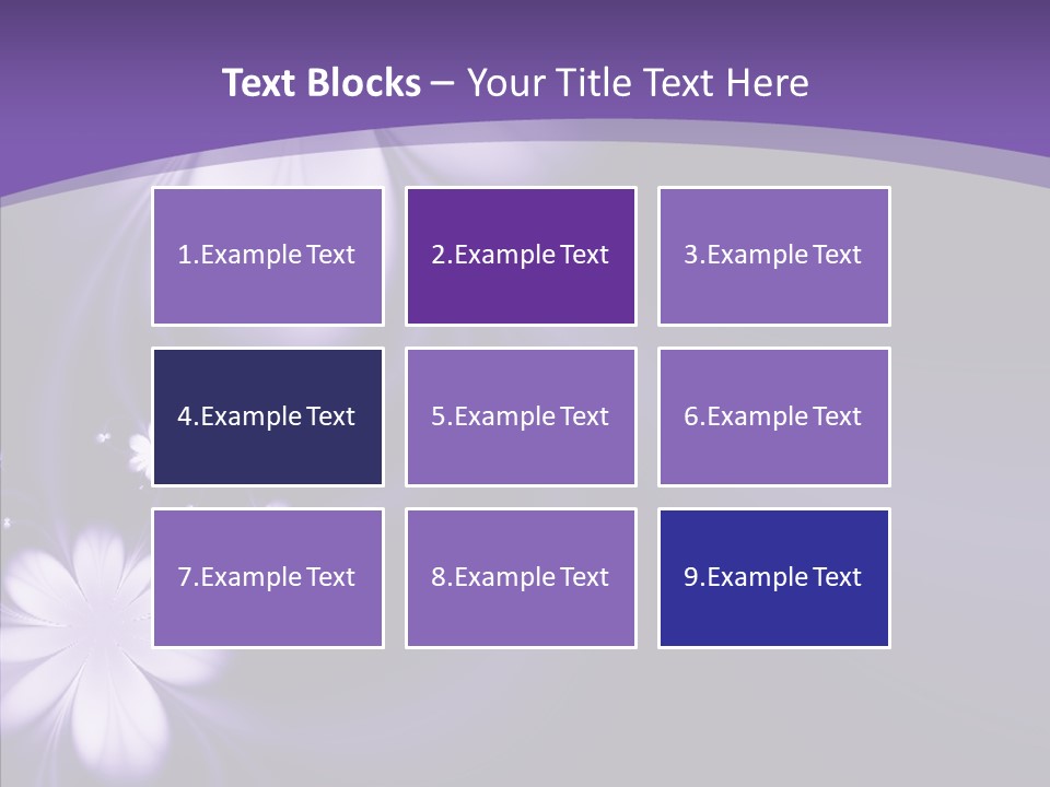 Flora Decoration Black PowerPoint Template