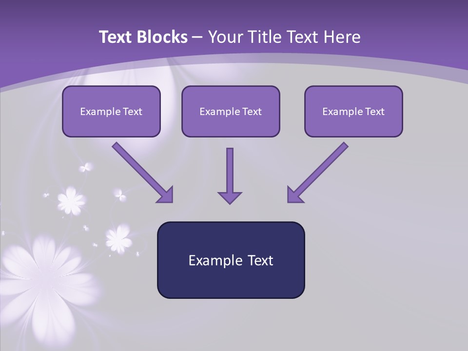 Flora Decoration Black PowerPoint Template