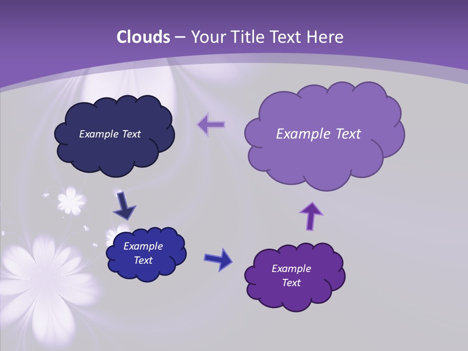 Flora Decoration Black PowerPoint Template