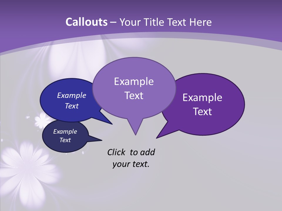 Flora Decoration Black PowerPoint Template