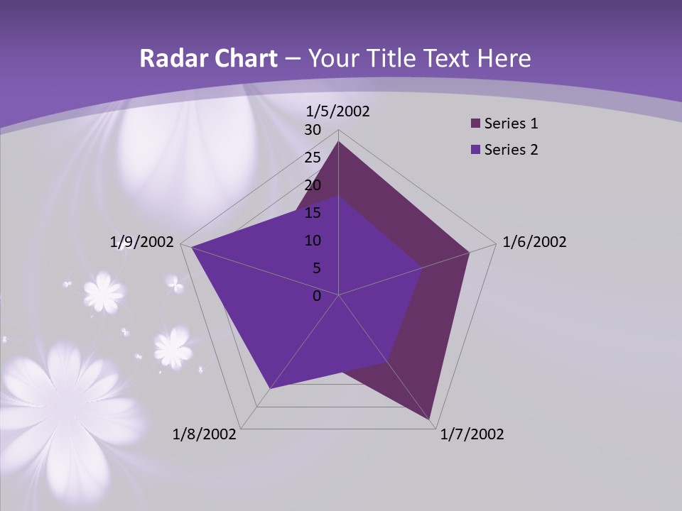 Flora Decoration Black PowerPoint Template