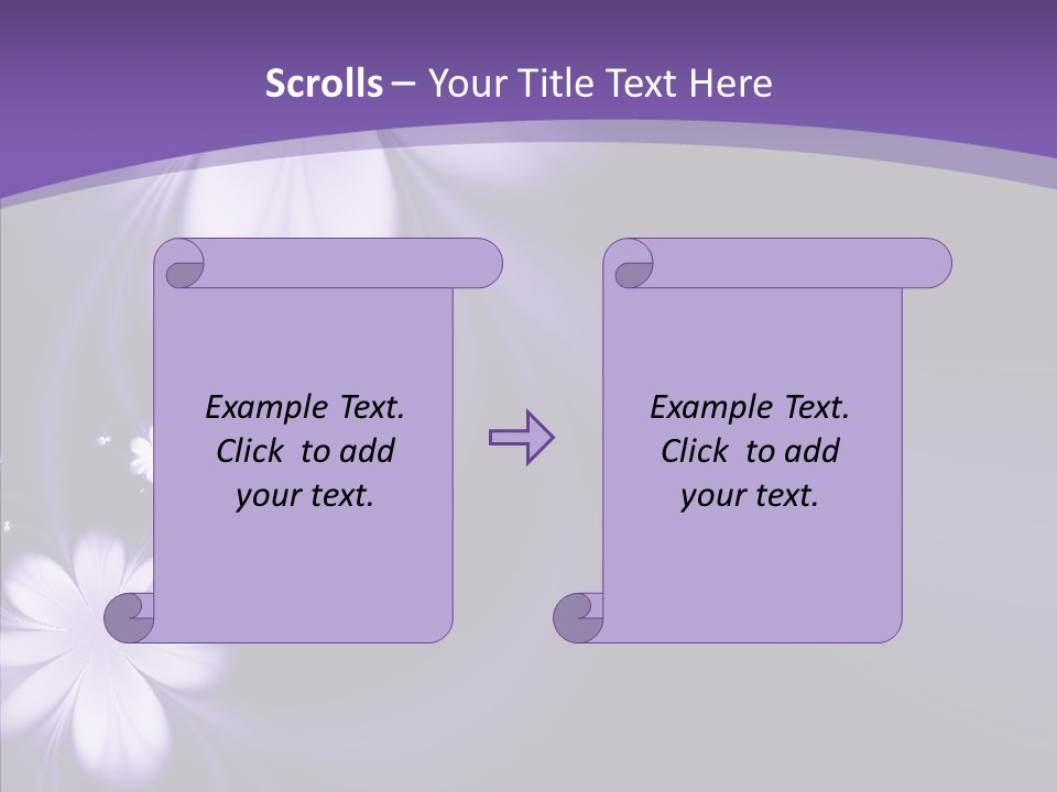 Flora Decoration Black PowerPoint Template
