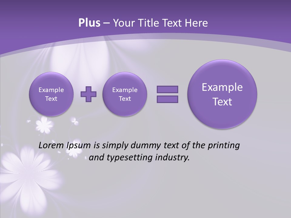 Flora Decoration Black PowerPoint Template
