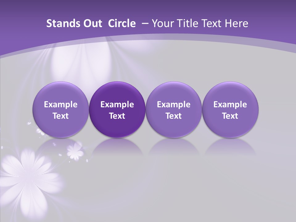 Flora Decoration Black PowerPoint Template