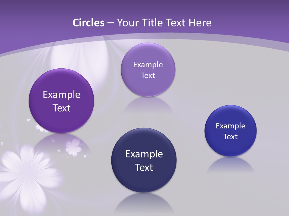 Flora Decoration Black PowerPoint Template