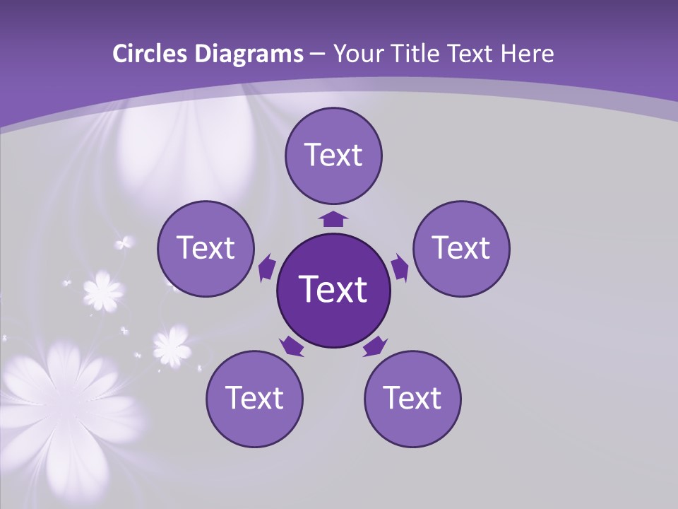 Flora Decoration Black PowerPoint Template