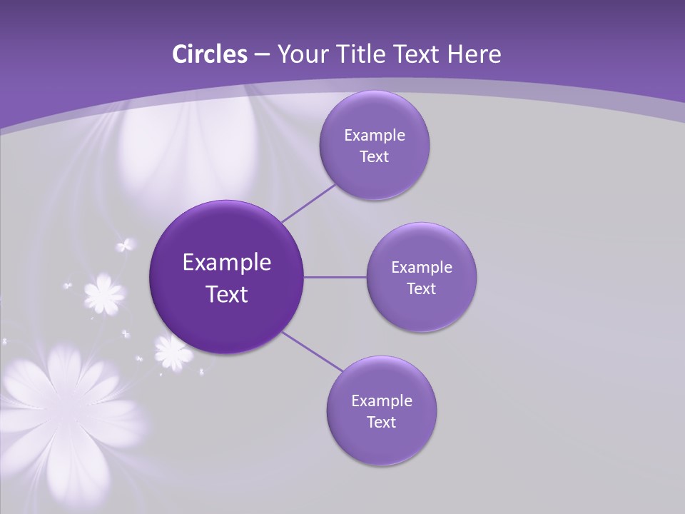 Flora Decoration Black PowerPoint Template