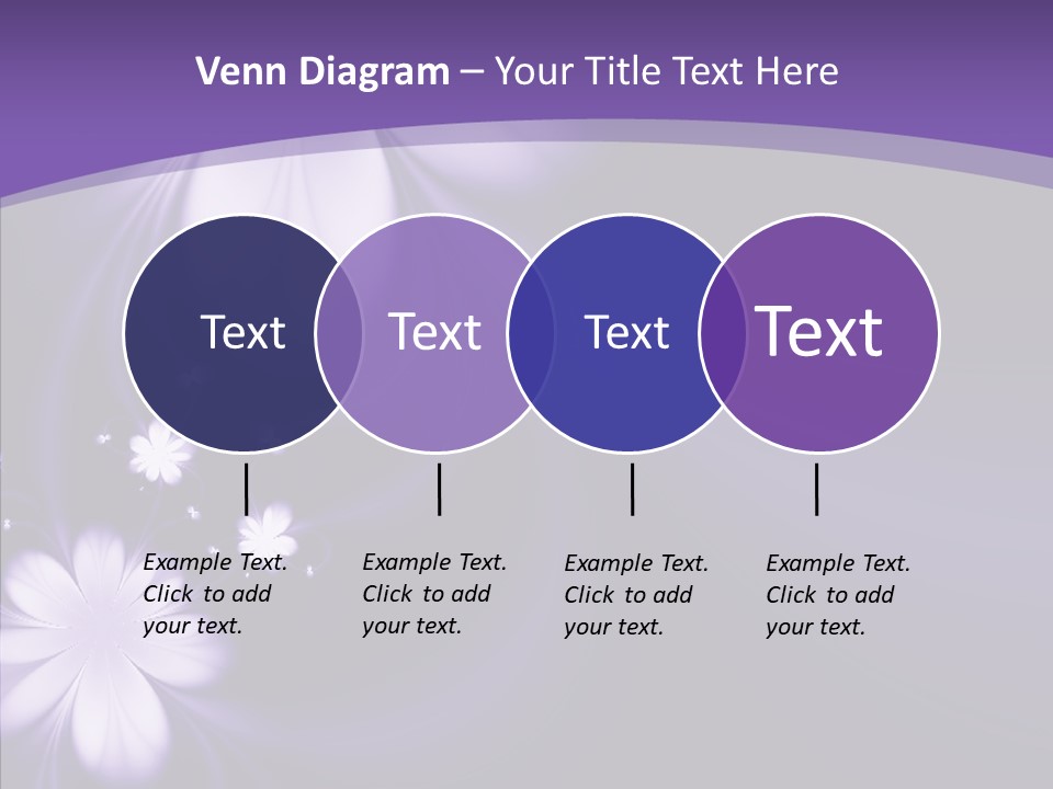 Flora Decoration Black PowerPoint Template