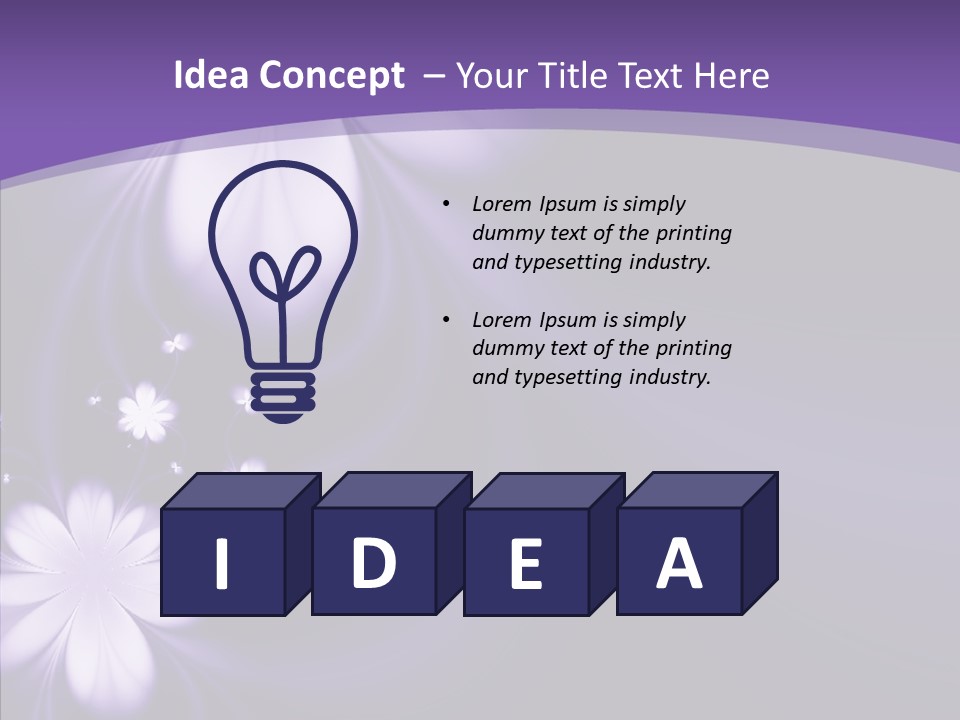 Flora Decoration Black PowerPoint Template