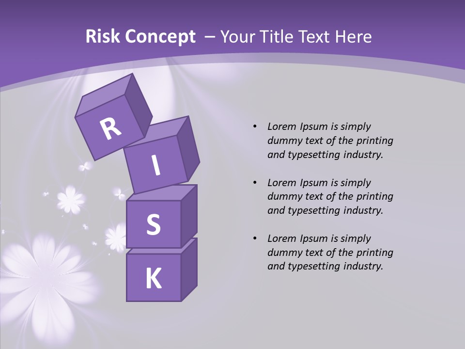 Flora Decoration Black PowerPoint Template