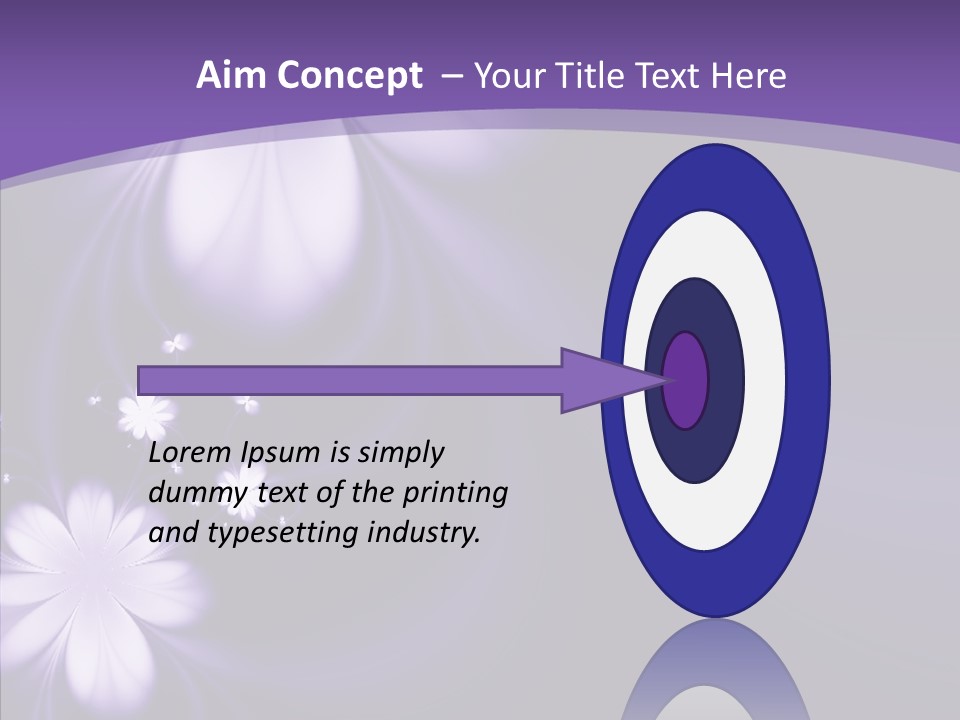 Flora Decoration Black PowerPoint Template